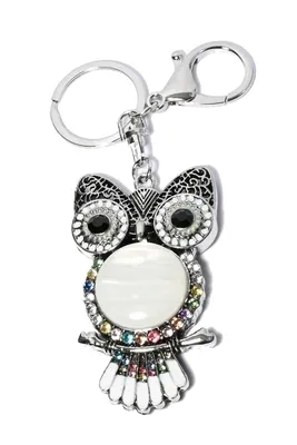 porte-cle hibou chouette Argent 833125