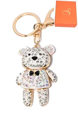 porte-cle coffret cadeaux ours Or B6A763