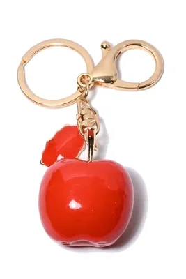 porte-cle pomme croqué Or POMME2