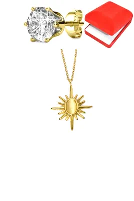Coffret parure bijoux soleil Or 0BB6AC