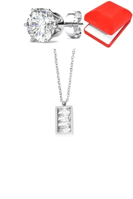 Coffret parure bijoux flacon Argent 268EA5
