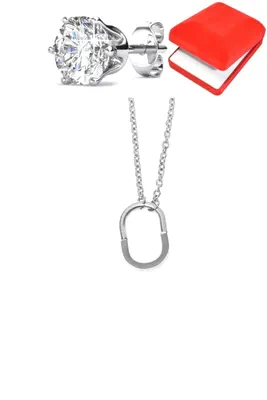 Coffret parure bijoux ovale Argent AE63E7