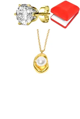 Coffret parure bijoux perle B351CF