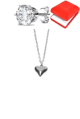 Coffret parure bijoux coeur Argent EE3CA0