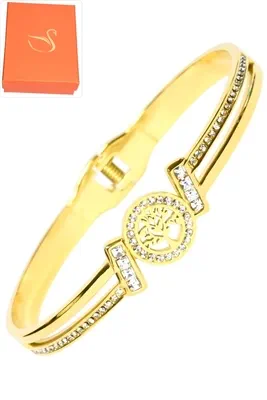 Coffret jonc cadeaux arbre de la vie Or