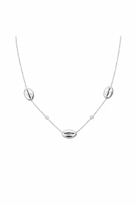 Collier graine de café Argent