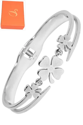 Coffret tréfle jonc cadeaux Argent