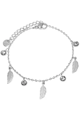 Bracelet feuille Argent