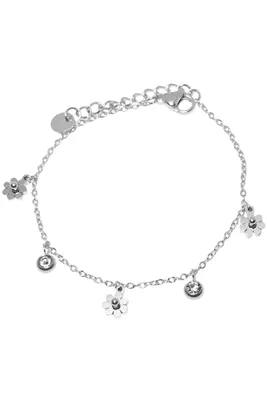 Bracelet fleur Argent