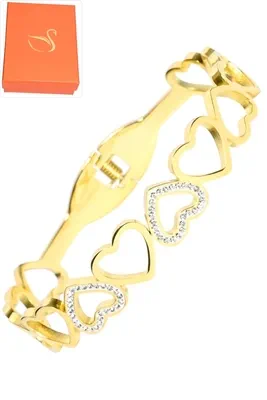 Coffret jonc cadeaux coeur Or