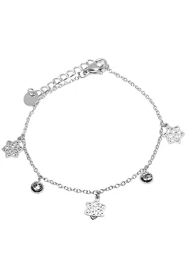 Bracelet fleur Argent