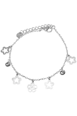 Bracelet fleur Argent