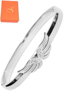 Coffret jonc cadeaux aide d'ange Argent