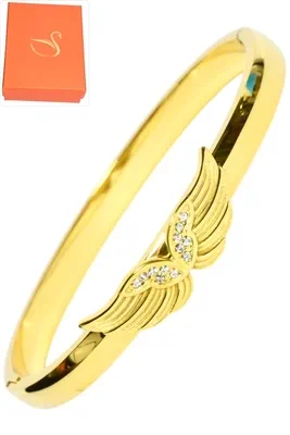 Coffret jonc cadeaux aile d'ange Or