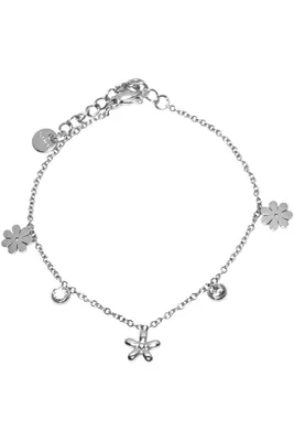 Bracelet fleur Argent