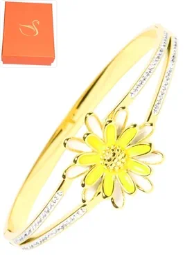 Coffret cadeaux jonc fleur Or