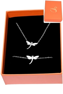 Coffret bijoux cadeaux libellule Argent 1DC2B9 