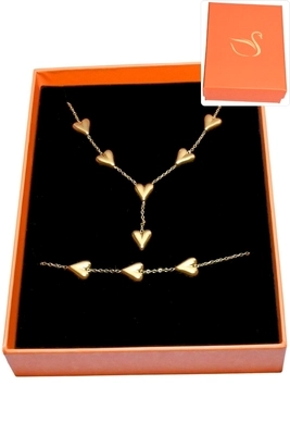 Coffret bijoux cadeaux coeur Or 2FF94E 