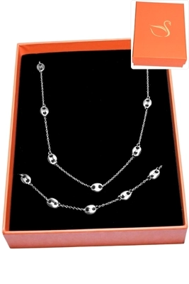 Coffret bijoux cadeaux graine de café Argent 691C2B 