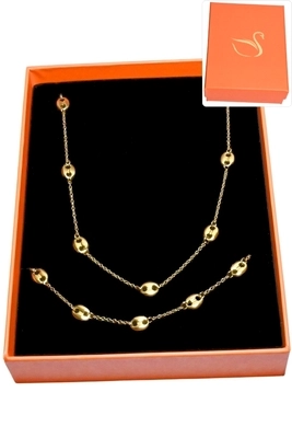 Coffret bijoux cadeaux graine de café Or 691C2B 
