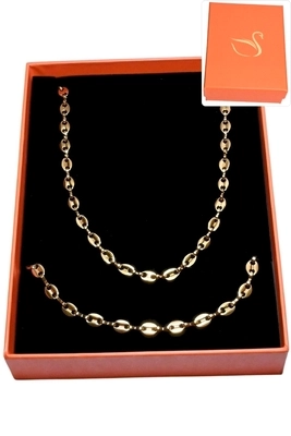Coffret bijoux cadeaux graine de café Or 691C2B 