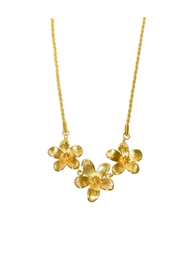 Collier fleur Or D4F624 