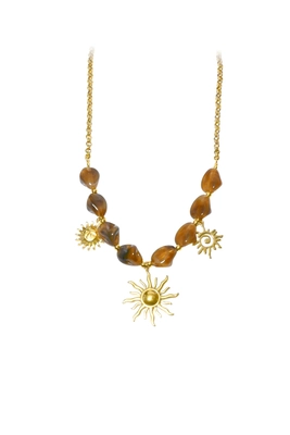 Collier breloque soleil Or
