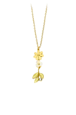 Collier fleur Or E7EBBB 