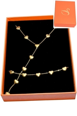 Coffret bijoux cadeaux coeur Or EECA54 