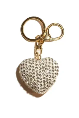 porte-cle coeur Beige