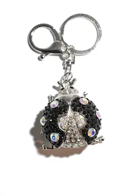 porte-cle coccinelle Noir