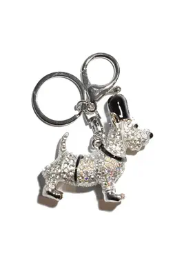 porte-cle chien Argent