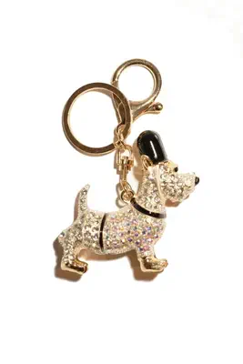 porte-cle chien Or