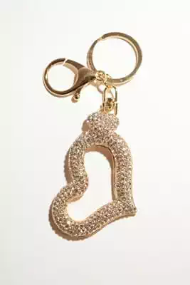 porte-cle coeur multicolore