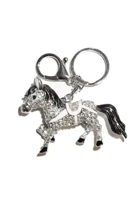 porte-cle cheval Argent