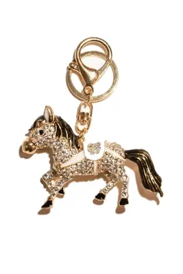 porte-cle cheval Or