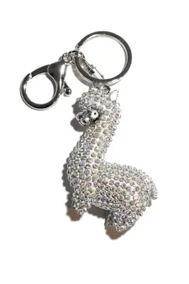 porte-cle lama Blanc