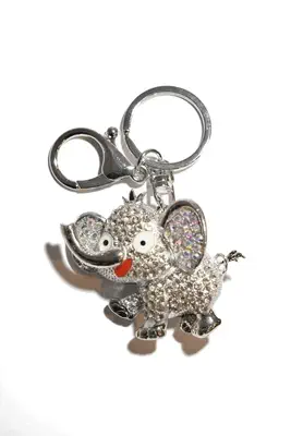 porte-cle éléphant Argent