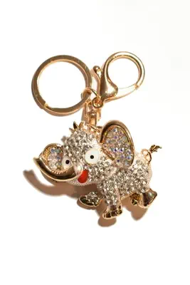 porte-cle éléphant Or