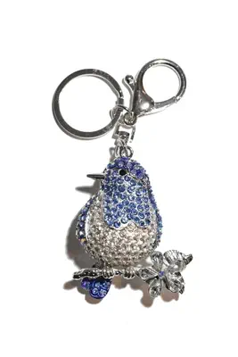 porte-cle oiseau multicolore