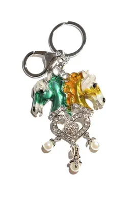 porte-cle cheval Vert