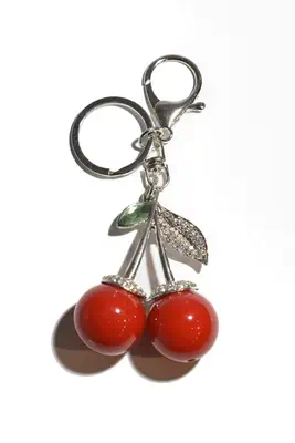 porte-cle cerise Rouge