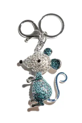 porte-cle souris Bleu