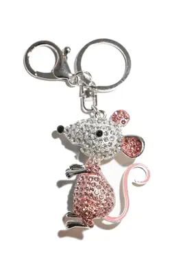 porte-cle souris Rose