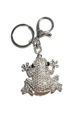 porte-cle grenouille multicolore