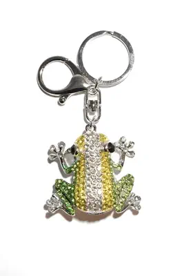 porte-cle grenouille multicolore
