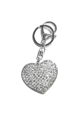 porte-cle coeur multicolore