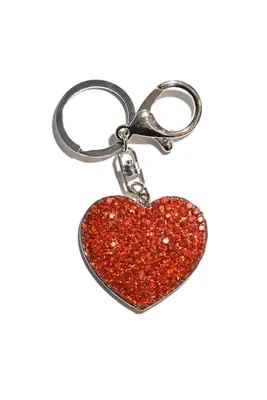 porte-cle coeur multicolore