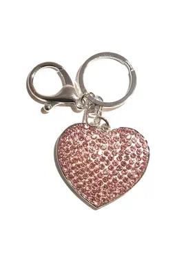 porte-cle coeur multicolore