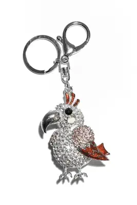 porte-cle perroquet multicolore